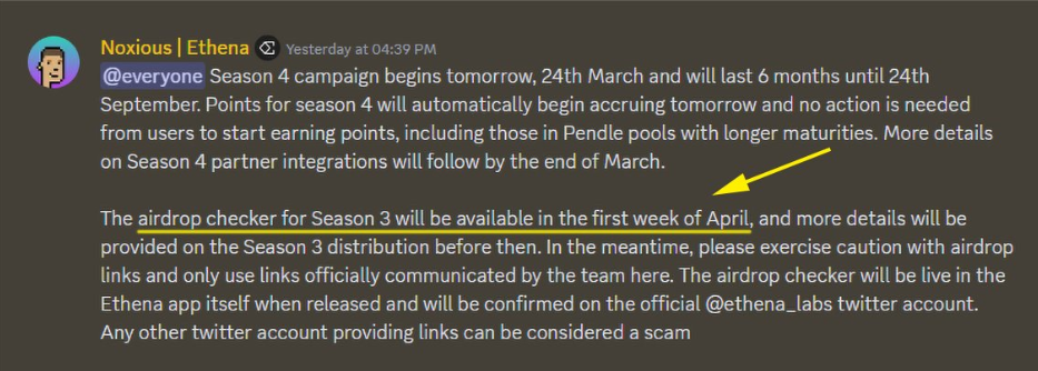Кампанія Ethena Airdrop Season 4