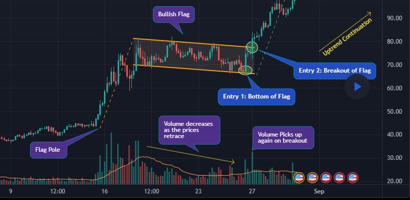 bull flag trading