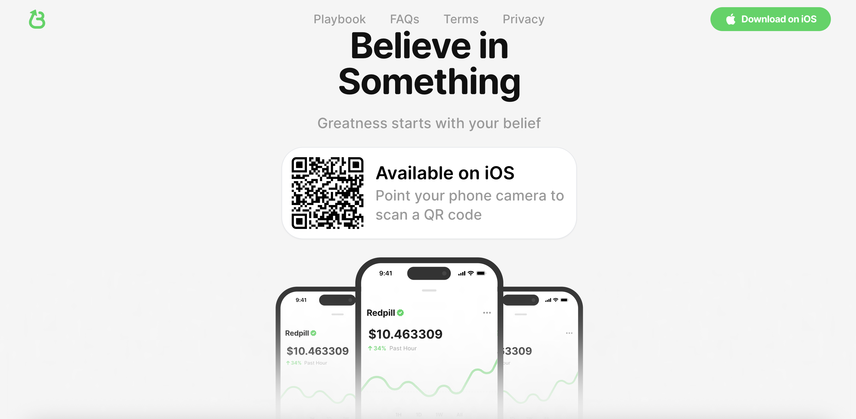 Вебсайт Believe App.